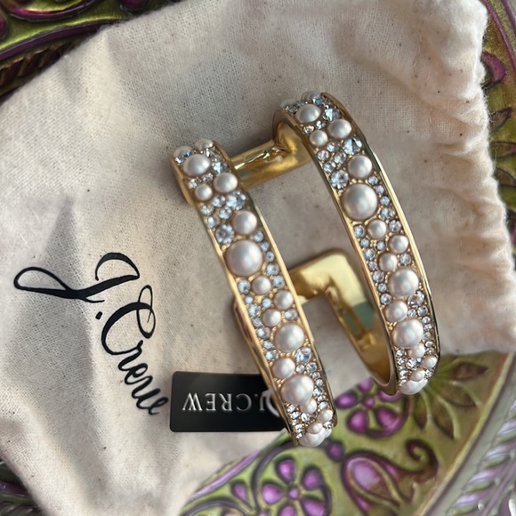 NwT! J.Crew bracelet pearl and pavé crystals small - Picture 3 of 6